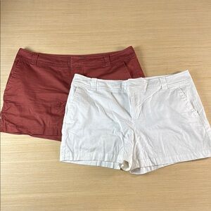 Soho Apparel Women's Shorts - White and Brown lot‎ of 2